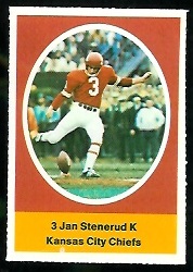 1972 Sunoco Stamps      276     Jan Stenerud